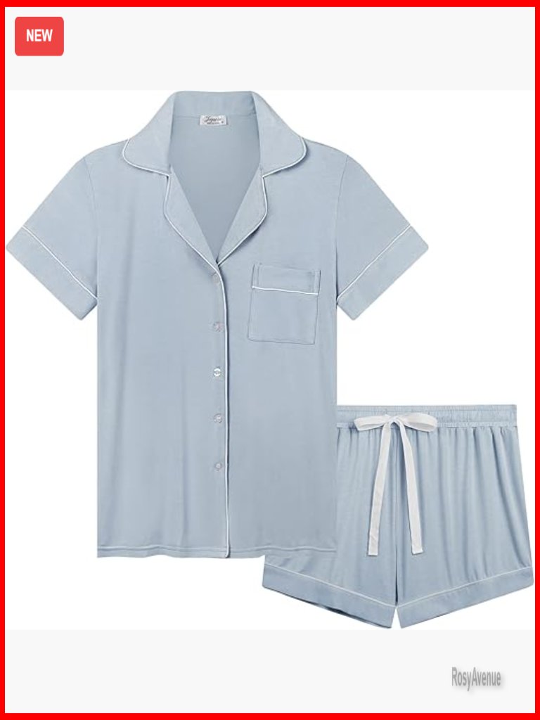 Bamboo Cooling Pajama Shorts Set S-Xxl